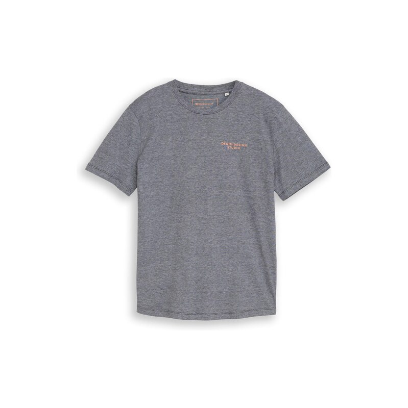 TOM TAILOR DENIM Tričko černá / bílá