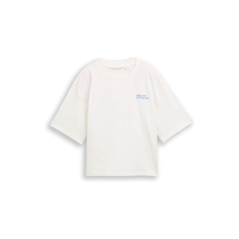 TOM TAILOR DENIM Tričko královská modrá / oranžová / offwhite 115688196