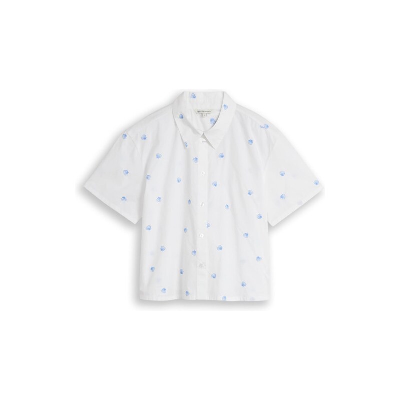 TOM TAILOR DENIM Halenka světlemodrá / bílá