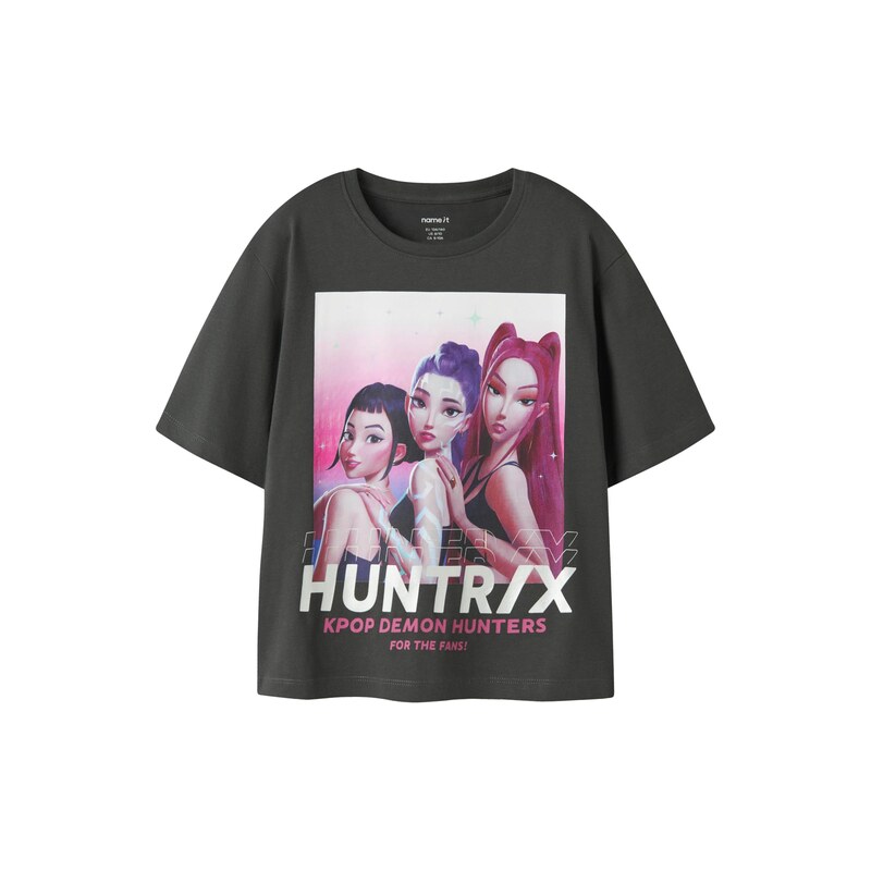 NAME IT Tričko NKFMaja Kpop fialová / světle růžová / černá /