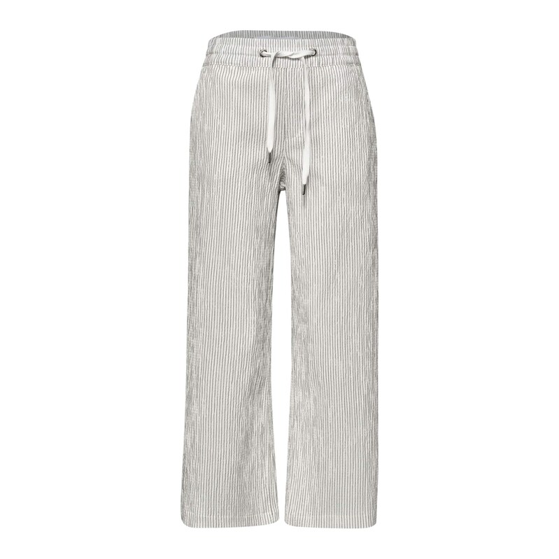 STREET ONE Kalhoty Emee tmavě zelená / offwhite 115688342
