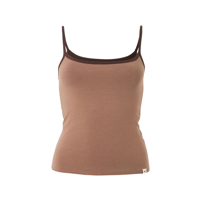 HOLLISTER Top čokoládová / mokka