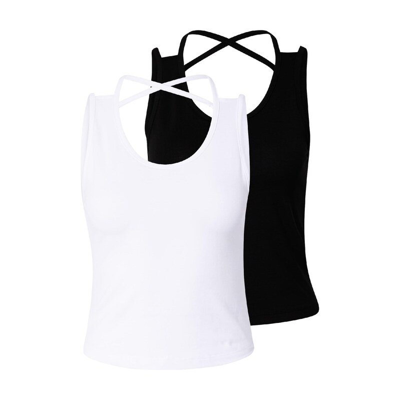 ABOUT YOU Top Jarina černá / bílá 115688774