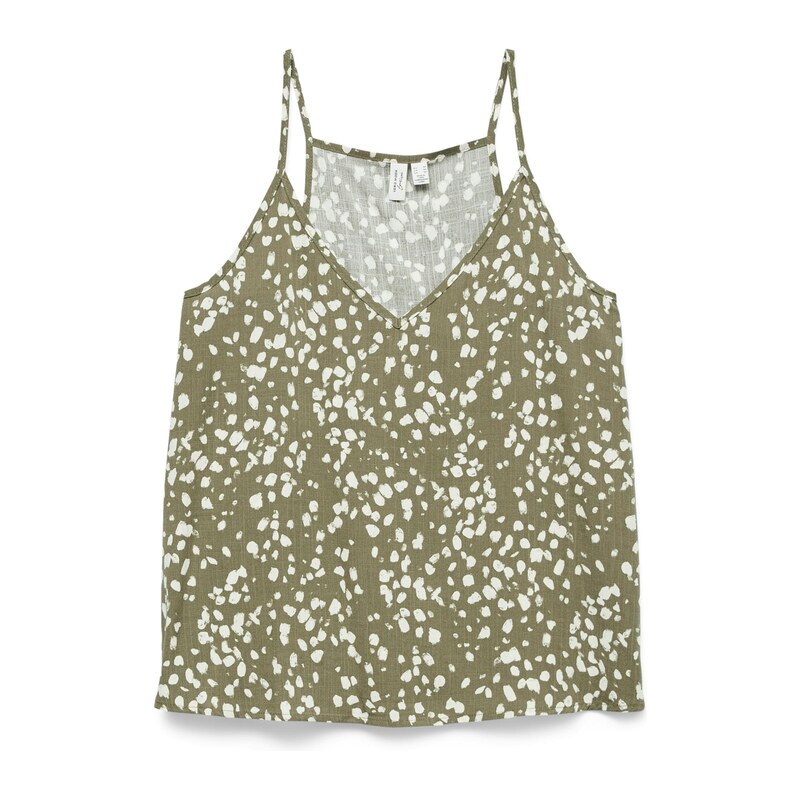 VERO MODA Top VMKORA olivová / bílá 115688863