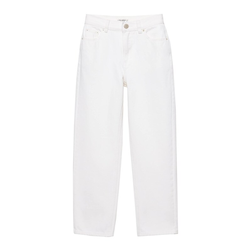Pull&Bear Džíny bílá džínovina 115688836