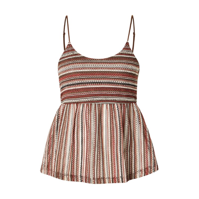 ONLY Top ONLSANDY čokoládová / červená / černá / bílá 115688870