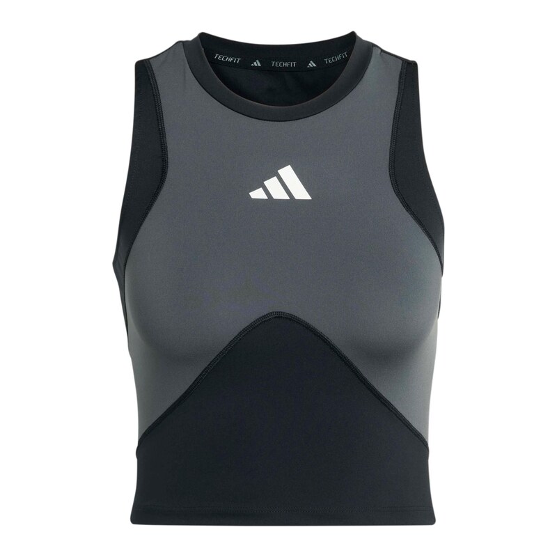 ADIDAS PERFORMANCE Sportovní top tmavě šedá / černá / bílá 115688931