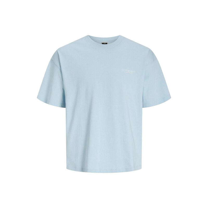 JACK & JONES Tričko JCOBIARRITZ tyrkysová / aqua modrá / bílá