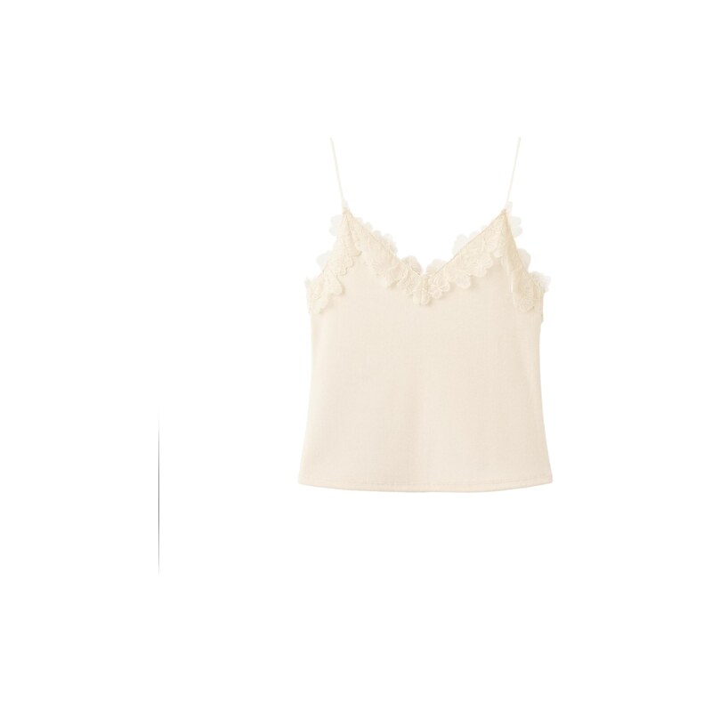 MANGO Top ROMA krémová 115688921