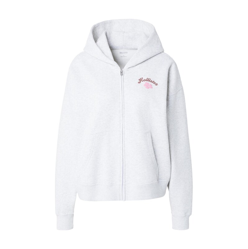 HOLLISTER Mikina čokoládová / šedá / světle růžová