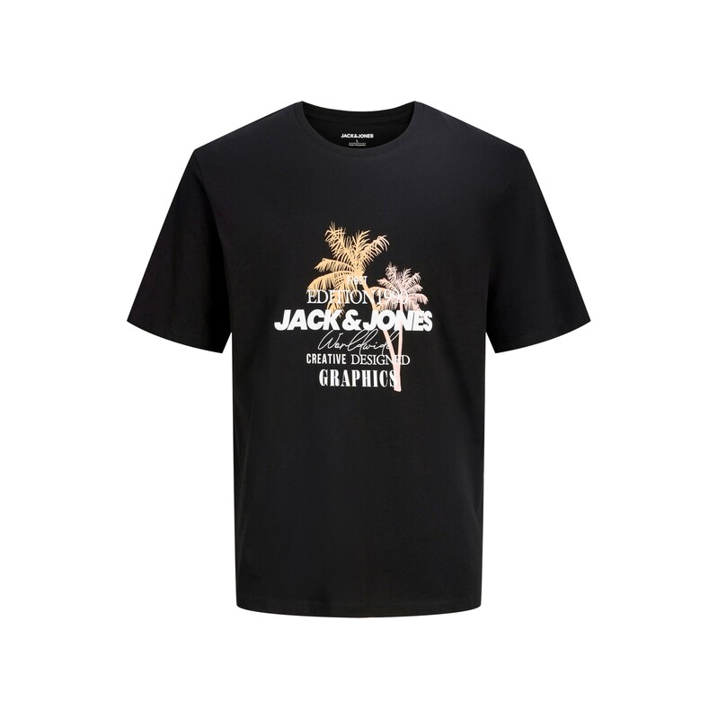 JACK & JONES Tričko JJGRADIENT medová / růže / černá / bílá