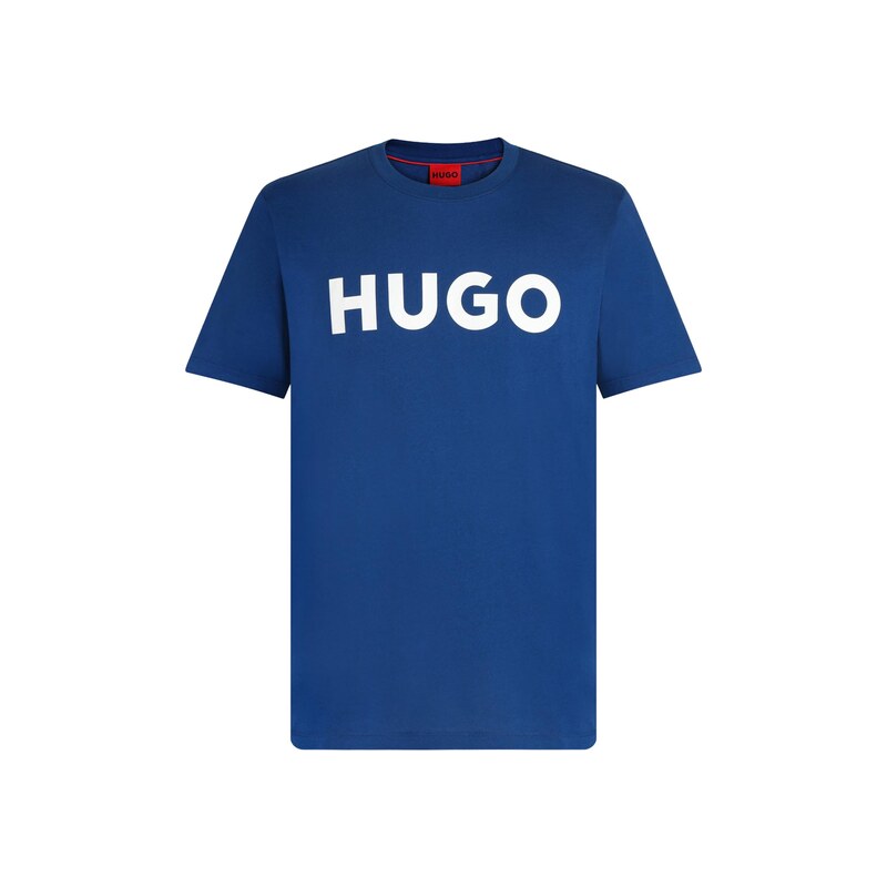 HUGO Tričko Dulivio modrá / bílá
