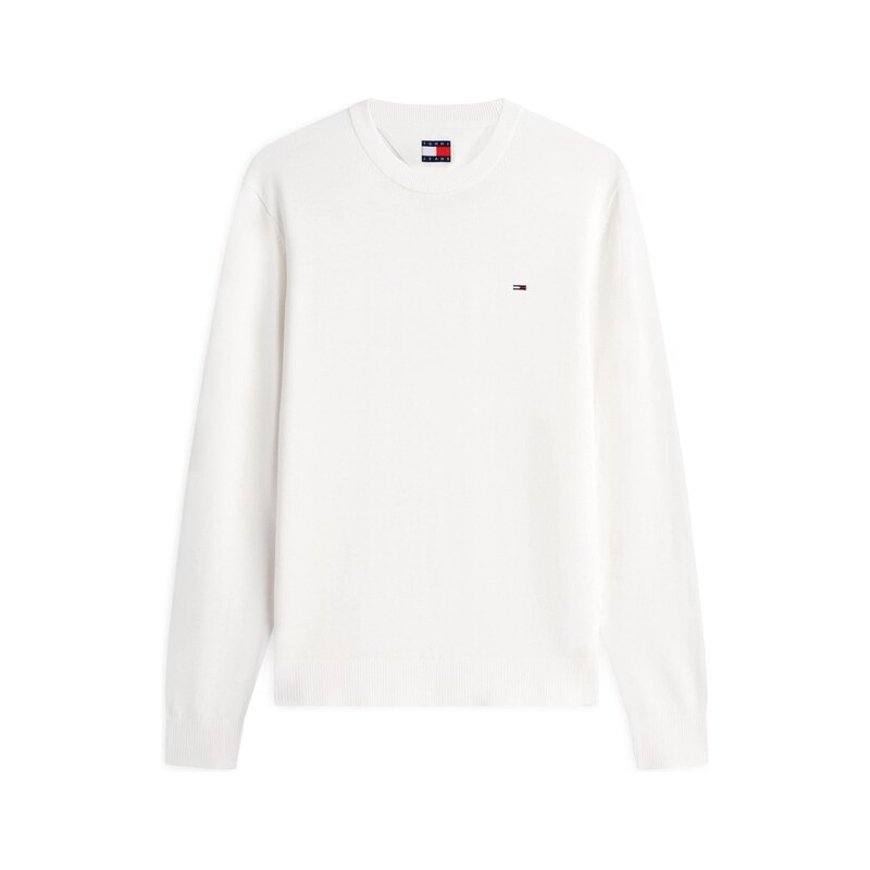 Tommy Jeans Svetr 'Tommy Flag Slim' bílá