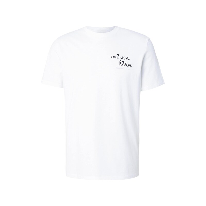 Calvin Klein Jeans Tričko 'Logo Graphic' černá / bílá