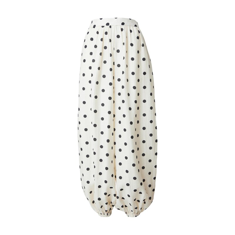 TOPSHOP Kalhoty TSLINEA černá / bílá