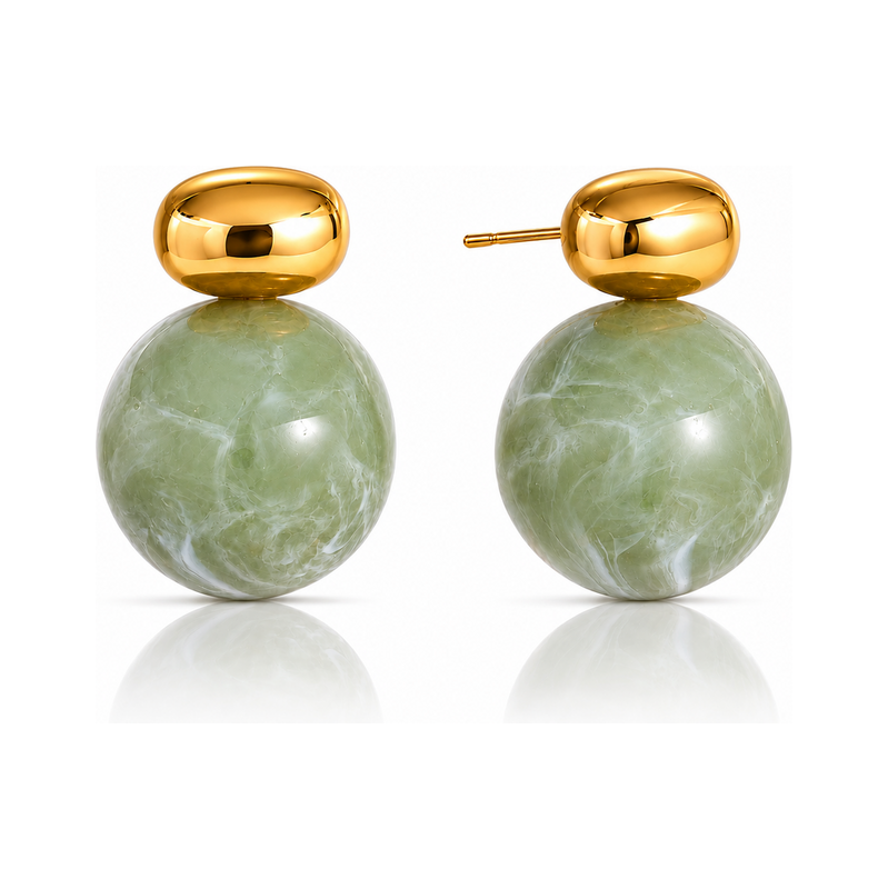 ELENYS Pearl Drop – pozlacené náušnice 18K žluté zlato