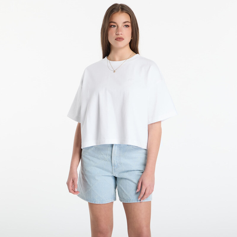 Tričko Calvin Klein Jeans Ss Cropped Boxy Satin Floral Tee