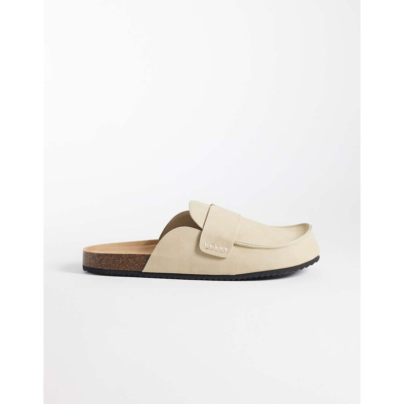 SEQWL Soda slip on loafer style mule with in taupe-Neutral
