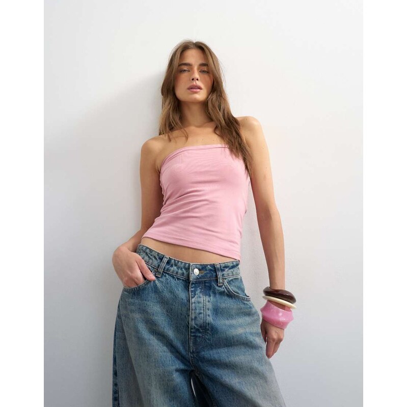 Topshop bandeau in pink 115691649