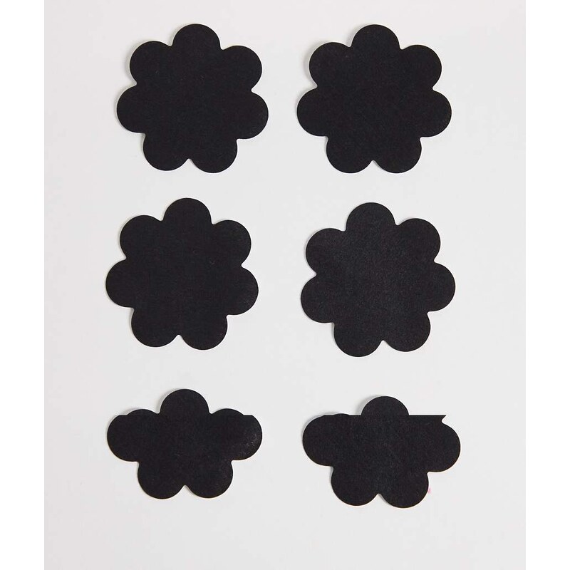 ASOS DESIGN 3 pack fabric nipple covers in black 115691726