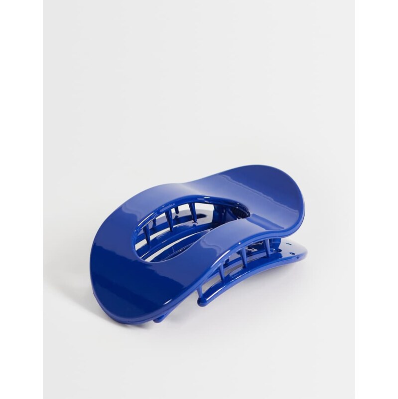 ASOS DESIGN large oval hair clip in blue 115691779