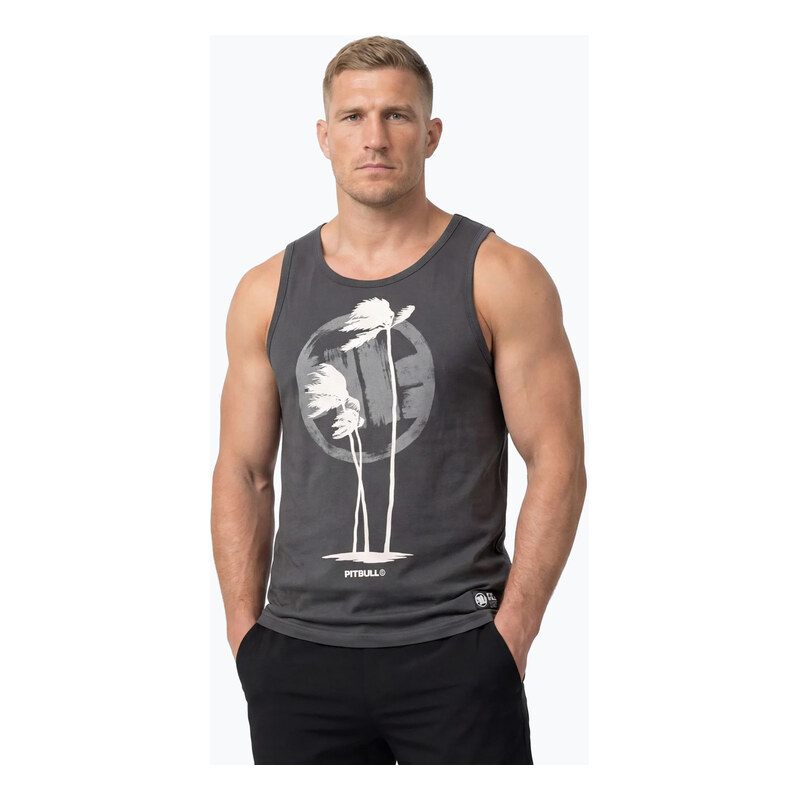 Pánské tričko na lezení Pitbull Palms Tank Top light sand