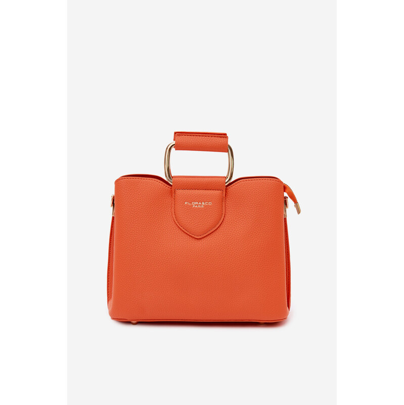 Flora&Co malá eco kožená kabelka oranžová