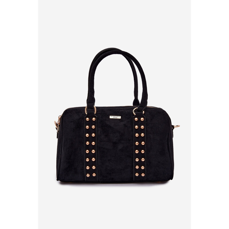 Flora&Co Černá box kabelka se zlatými cvočky