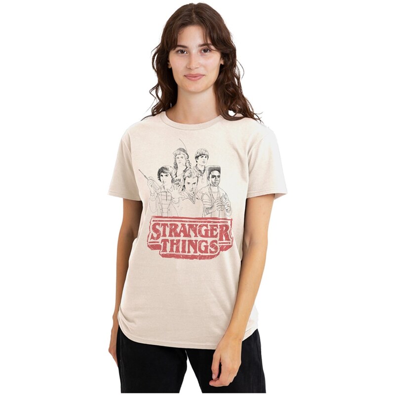 Tričko Stranger Things Beige 6942606 115699442
