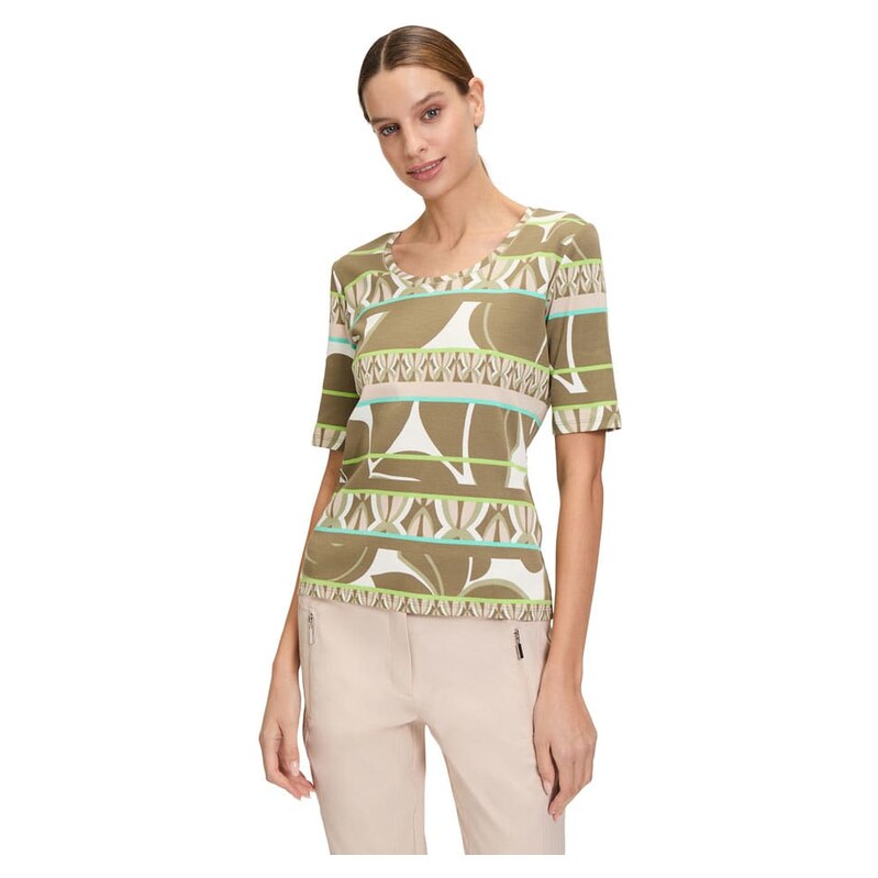 Tričko Betty Barclay Khaki/ Weiß 9070170