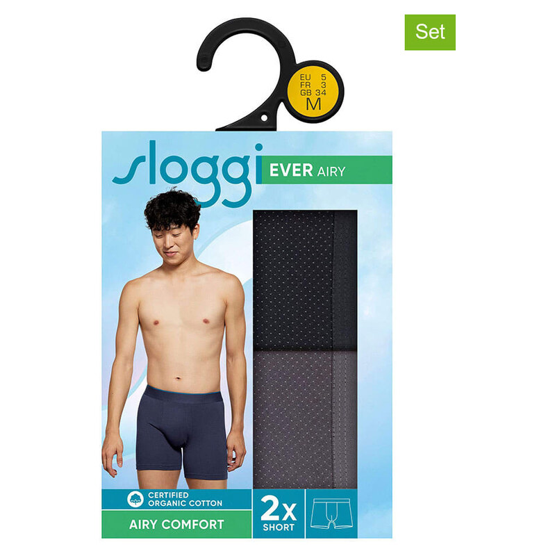 Boxerky Sloggi Schwarz/ Grau 9739179