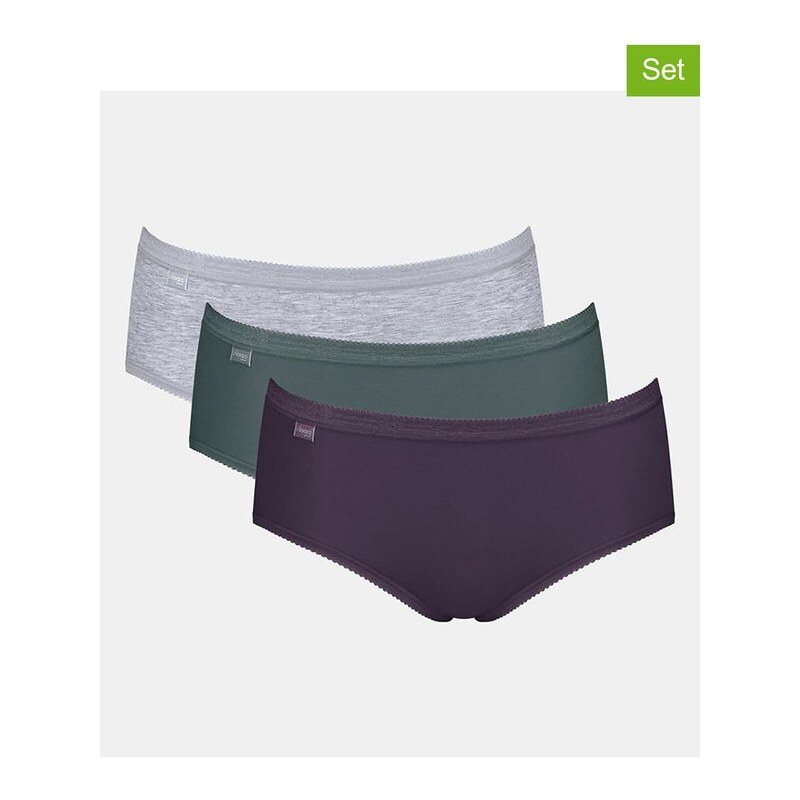 Kalhotky Sloggi Aubergine/ Grün/ Grau 402509 115703423