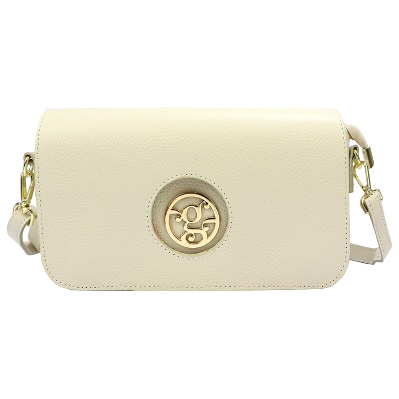 Kožená crossbody kabelka Gregorio SA828 béžová 115704232