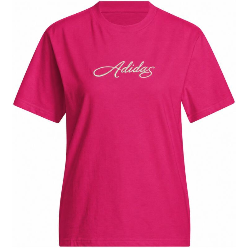 Dámské tričko adidas Cursive Wordmark Graphic T-shirt fuchsia