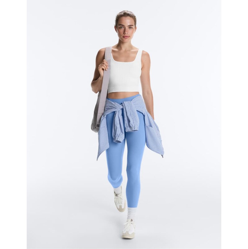 OYSHO Seamless square neck tank top in off-white 115704890