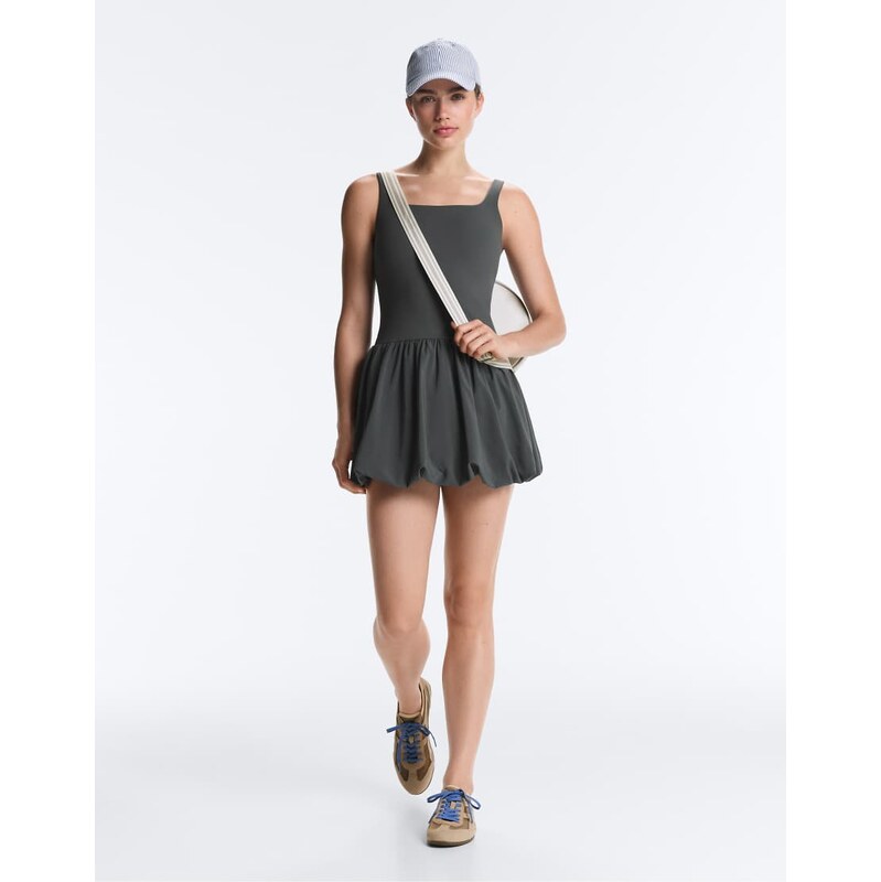 OYSHO Comfortlux short balloon dress in grey 115704892