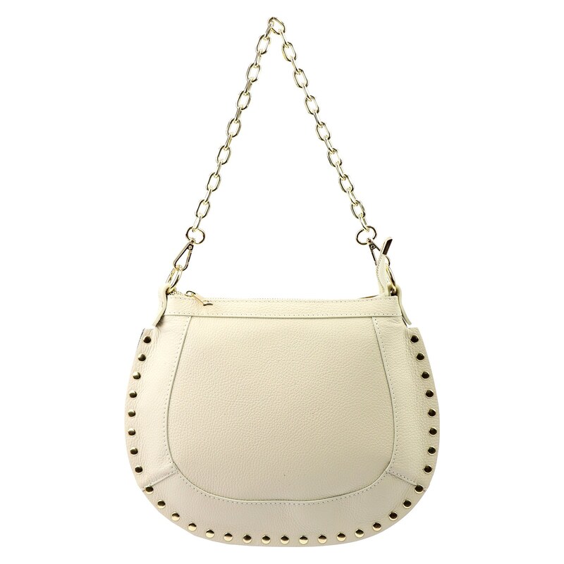 Kožená crossbody kabelka Luka 24-026 béžová