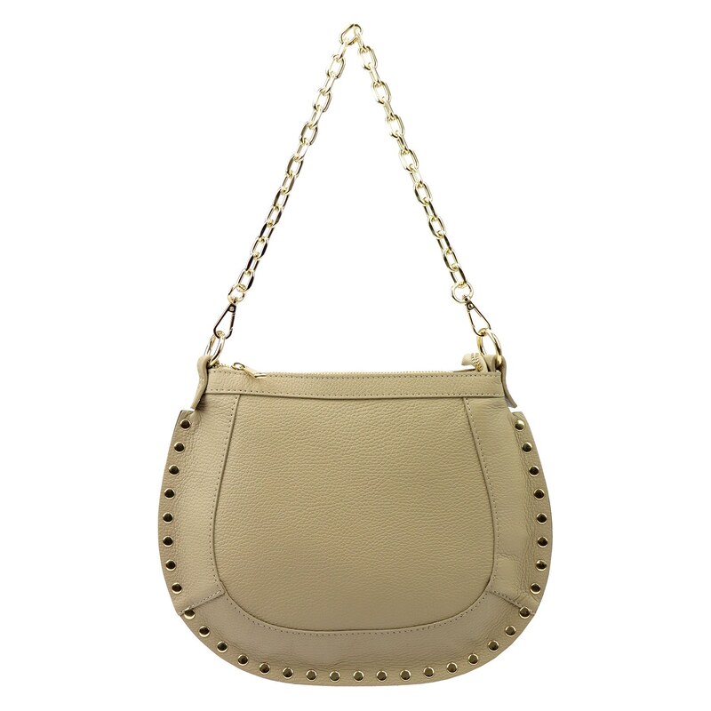 Kožená crossbody kabelka Luka 24-026 taupe