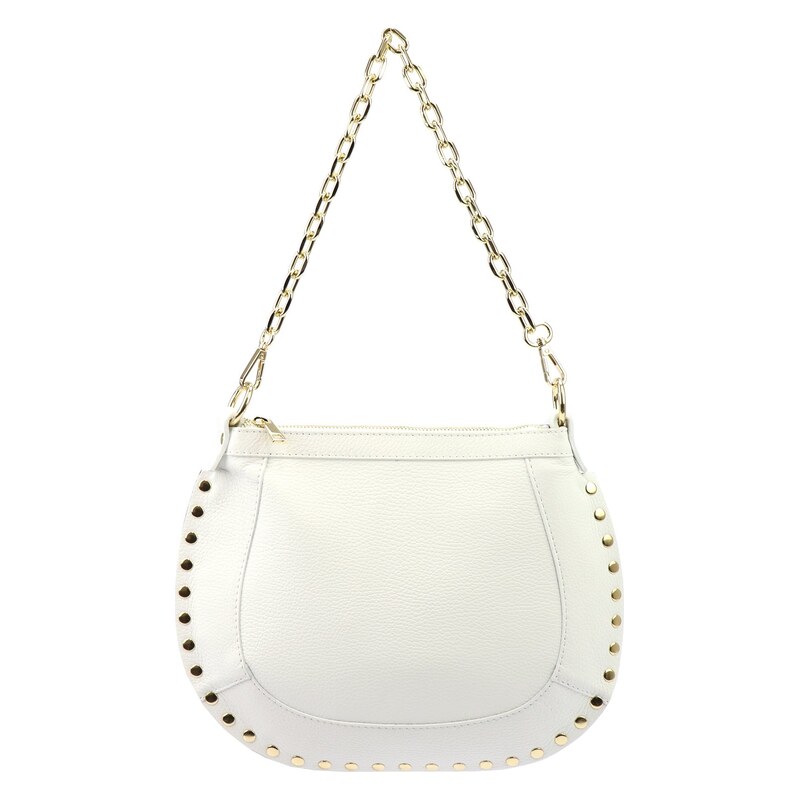 Kožená crossbody kabelka Luka 24-026 bílá