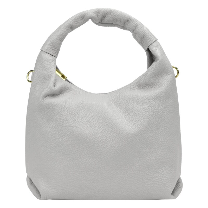 Kožená crossbody kabelka Luka 24-035 šedá