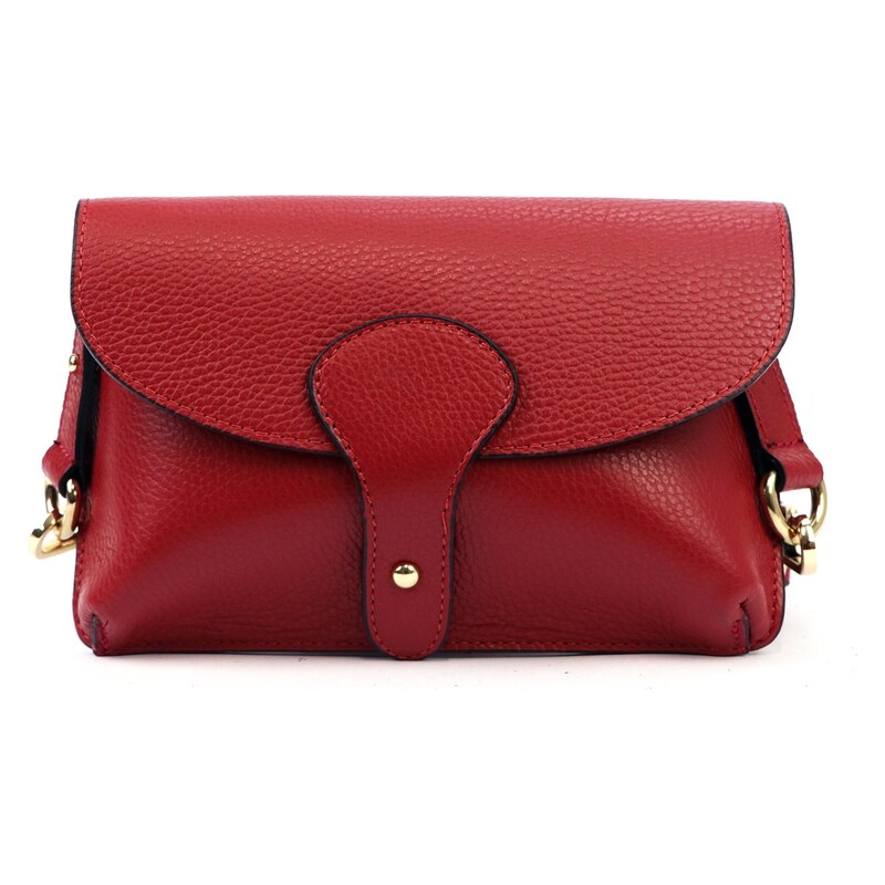 Kožená crossbody kabelka Luka 24-076 M vínová