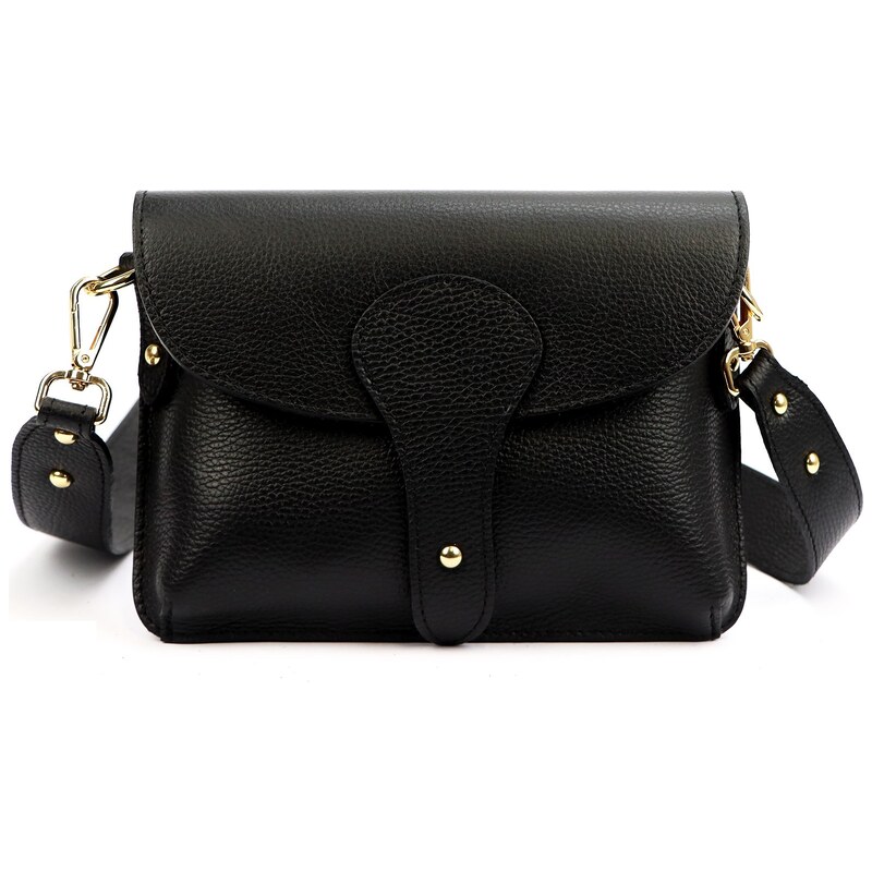 Kožená crossbody kabelka Luka 24-076 L černá