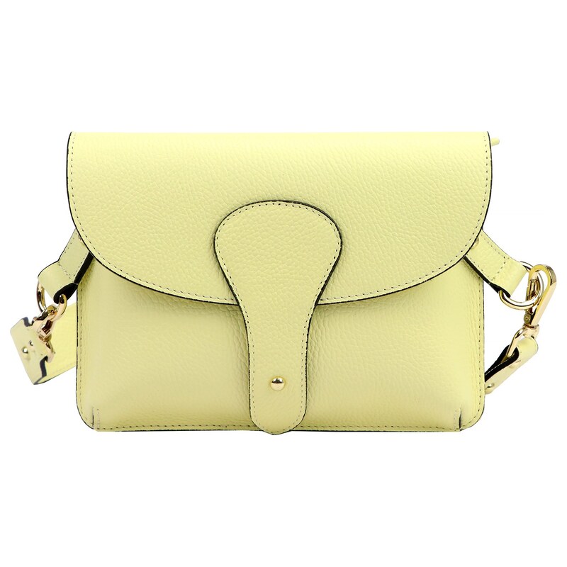 Kožená crossbody kabelka Luka 24-076 L žlutá