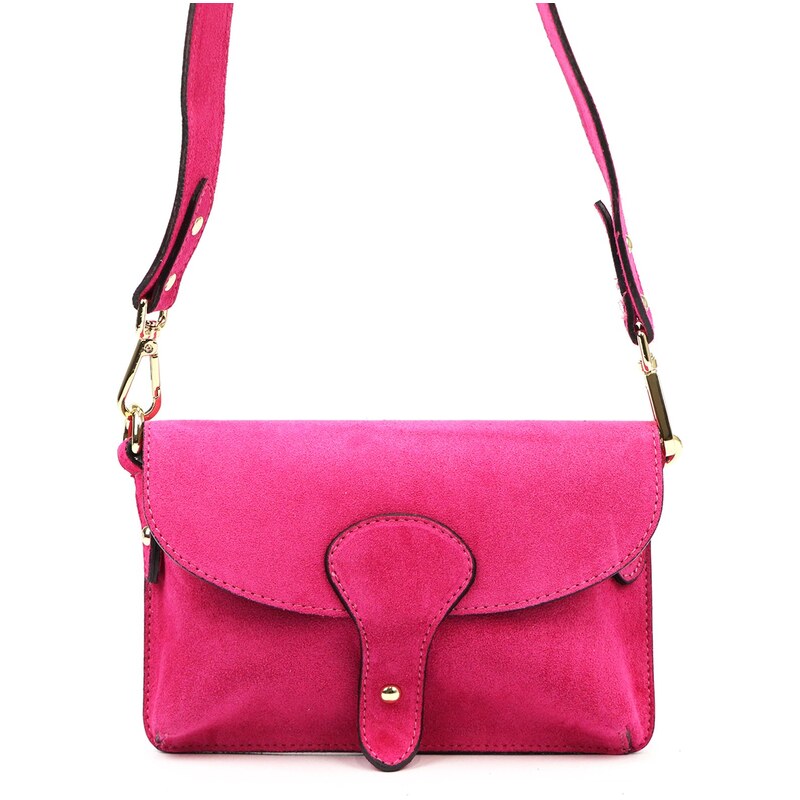 Luka Kožená crossbody kabelka 24-071 M fuchsiová