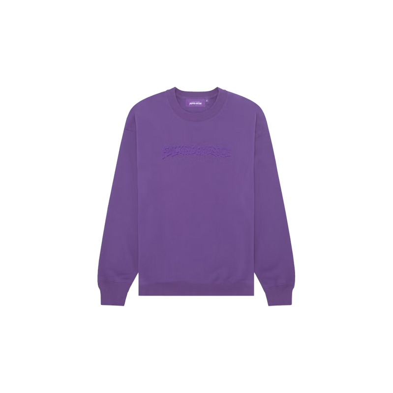 Fucking Awesome Stamp Embossed Crewneck Purple