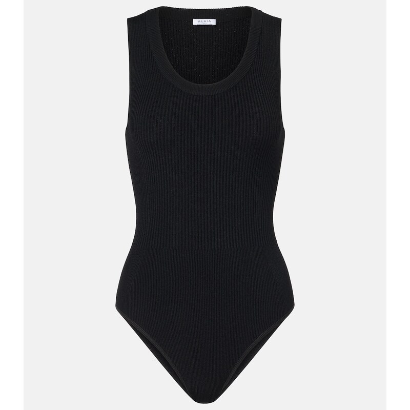 Alaïa Ribbed-knit bodysuit