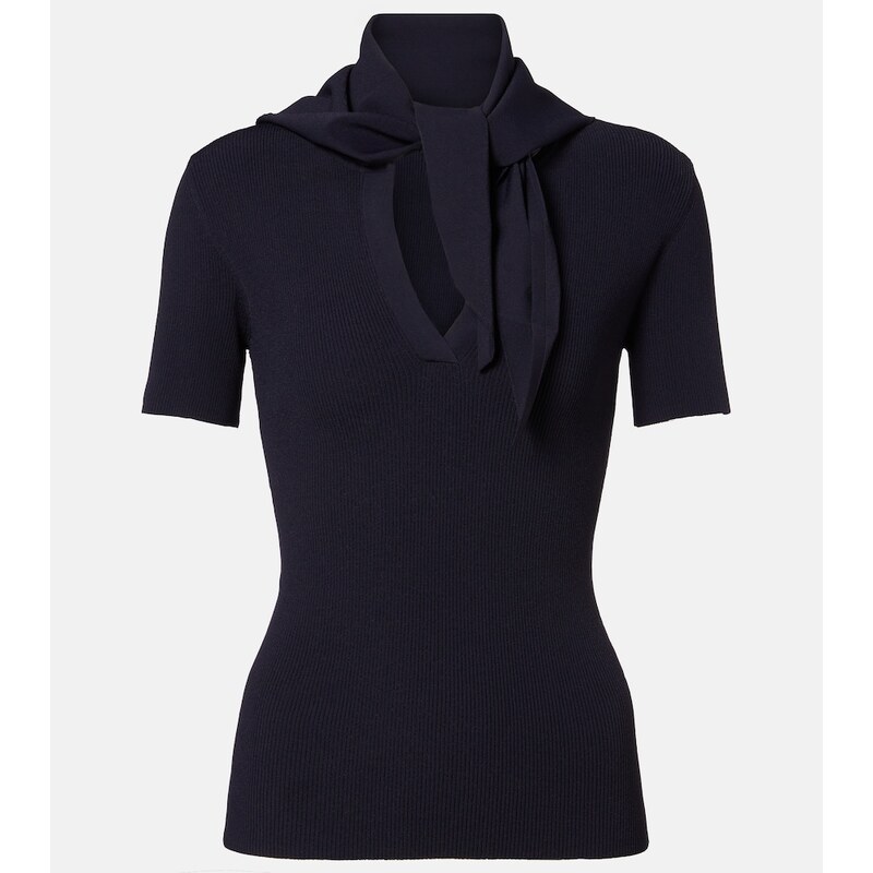 Max Mara Scarf-detail knitted top