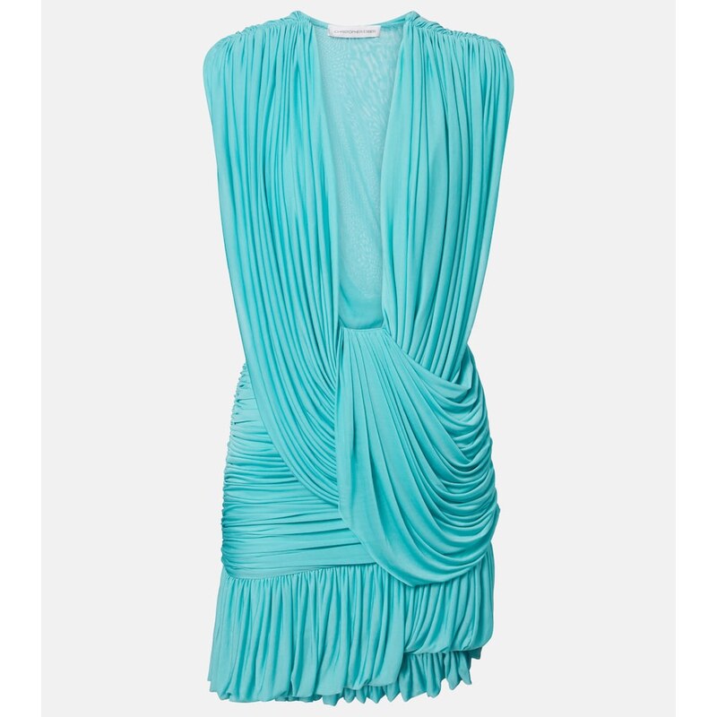 Christopher Esber Ripple draped asymmetric minidress