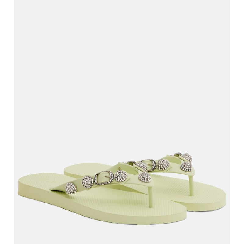 Balenciaga Cagole embellished thong sandals