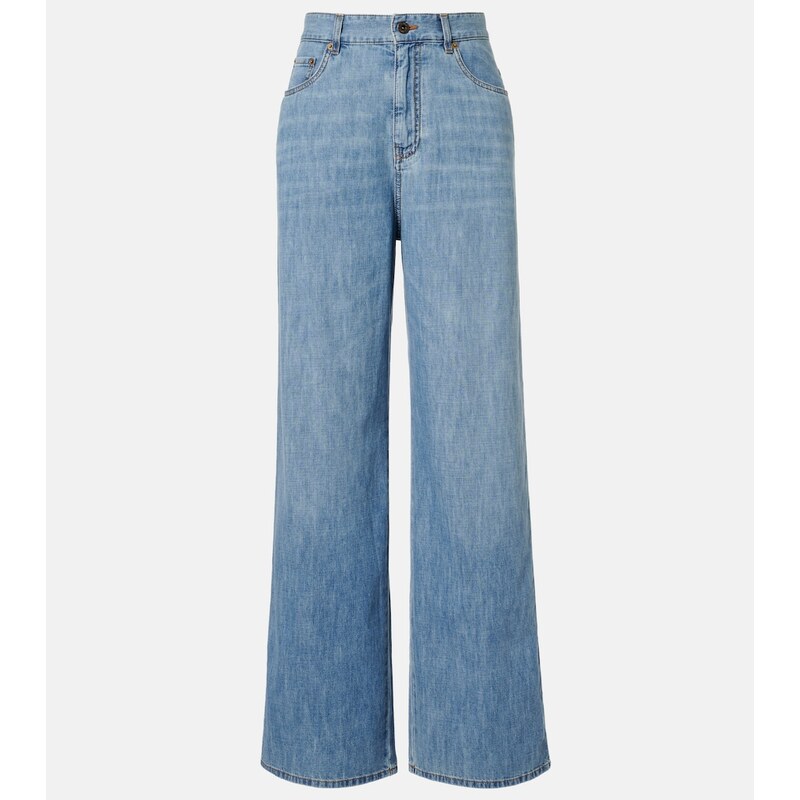 Miu Miu Chambray wide-leg pants